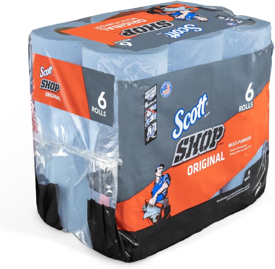 Kimberly Clark 75146 Blue Shop Towels On A Roll Bundle44; 6 Pack