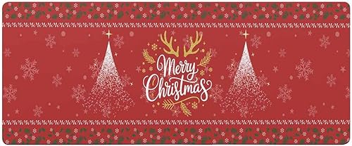 Tapete de baño rojo de Navidad para bañera, antideslizante, de secado rápido y absorbente, tierra de diatomeas, fregadero de cocina, lavable, tapete