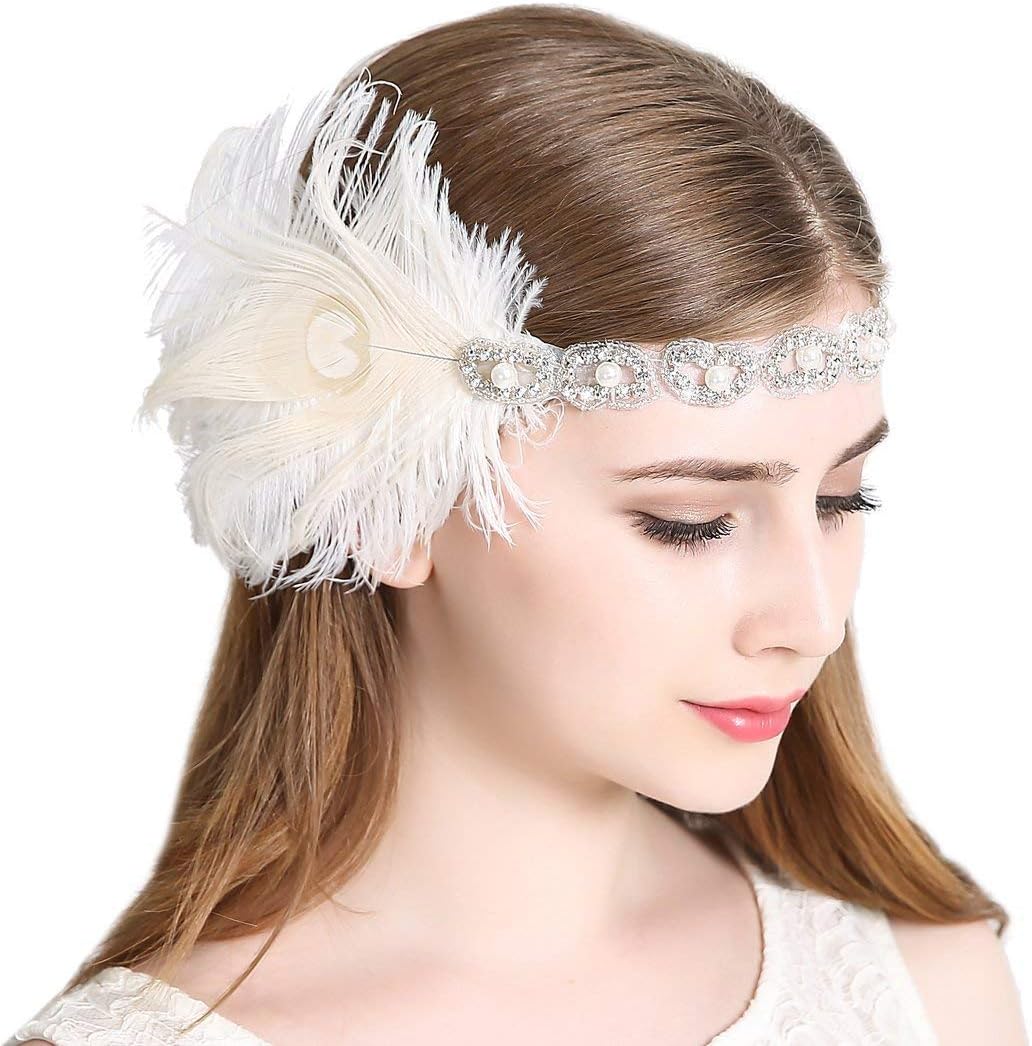 Flapper Gatsby Headband 1920s Headpiece Retro Style Roaring 20s Accessories for Costume Prom Wedding Party