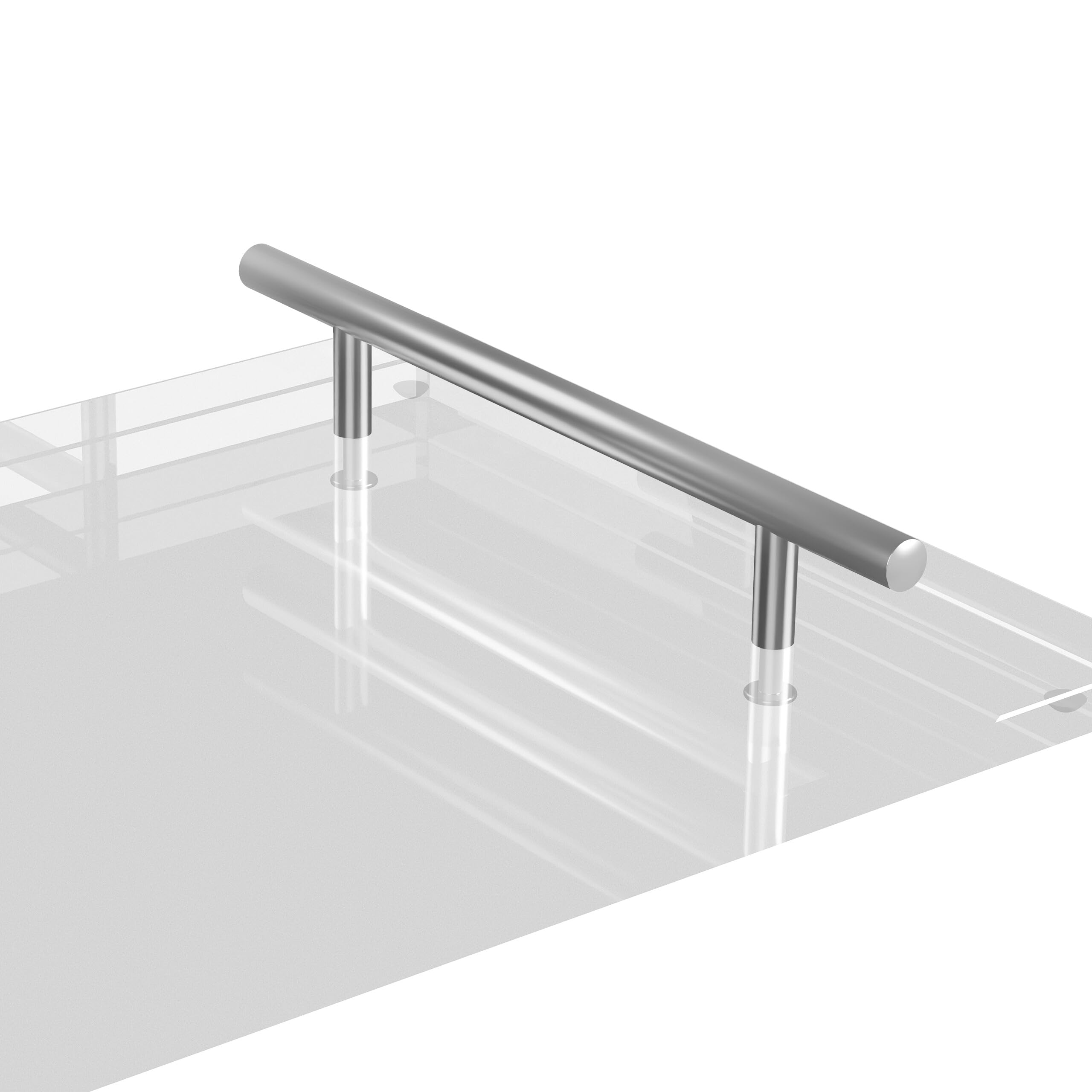 Relaxdays Mensola per Vasca da Bagno, Vassoio in Acrilico, LxP 68x23 cm, Tavola con Supporto per Tablet, Trasparente