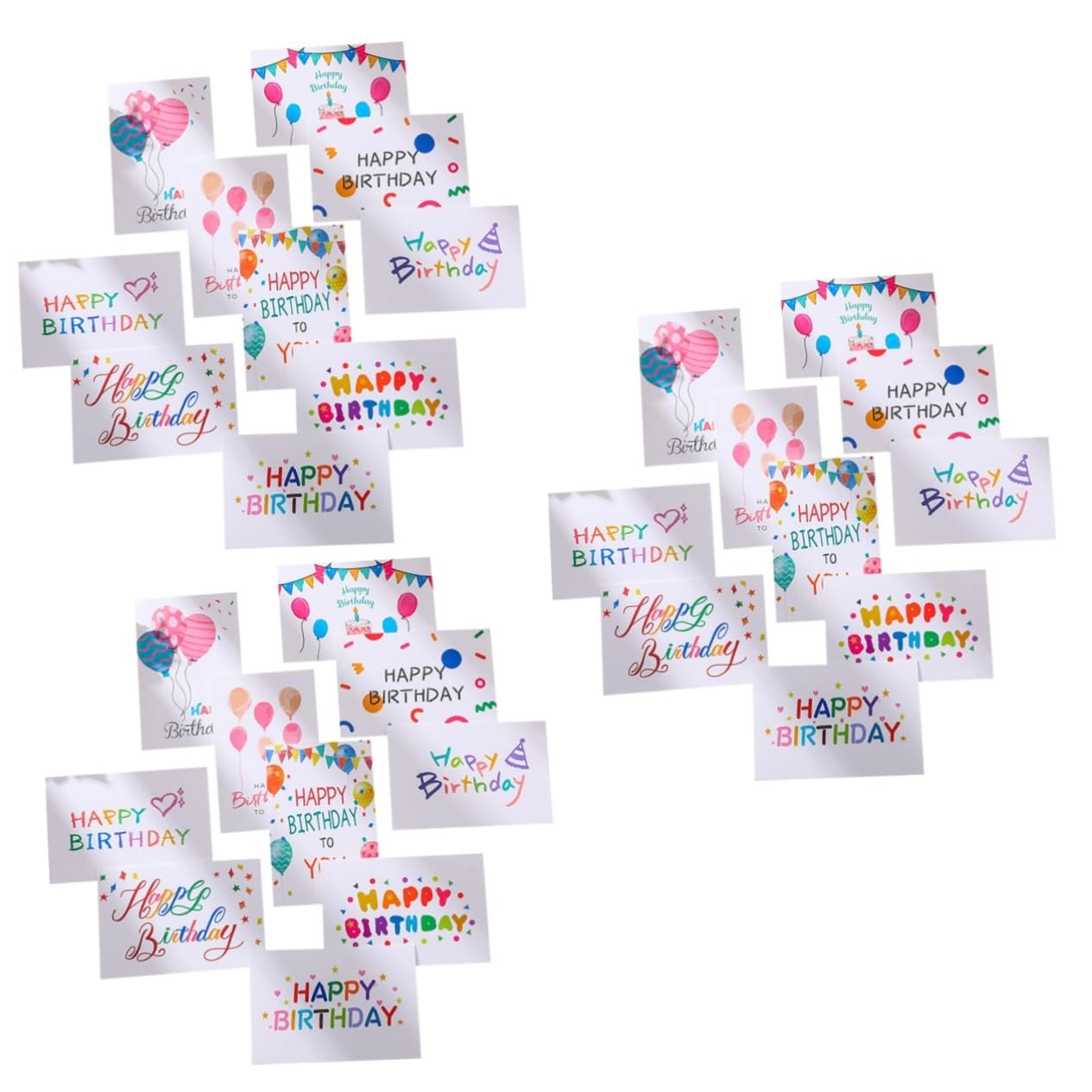 SHINEOFI 3 Set Di Biglietti Di Auguri Di Buon Compleanno Con Design Delicato Forniture Per Auguri Allingrosso 10 Pezzi * 3