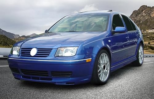 Miniatura 5 de IKON MOTORSPORTS  Borde de defensa delantera compatible con Volkswagen Jetta 1999-2005, estilo GLI, acabado de poliuretano negro, remate de labio