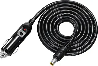 DC7909 8mmポートを備えた12V 24V車載充電器で、Jackery Portable Explorer 240 400 708 や Bluetti B80 EB3A EB70 EB70S AC60 AC180 、 Goal Zero 、 Yeti などのエネルギー貯蔵ポータブル電源に対応します (16 AWG)