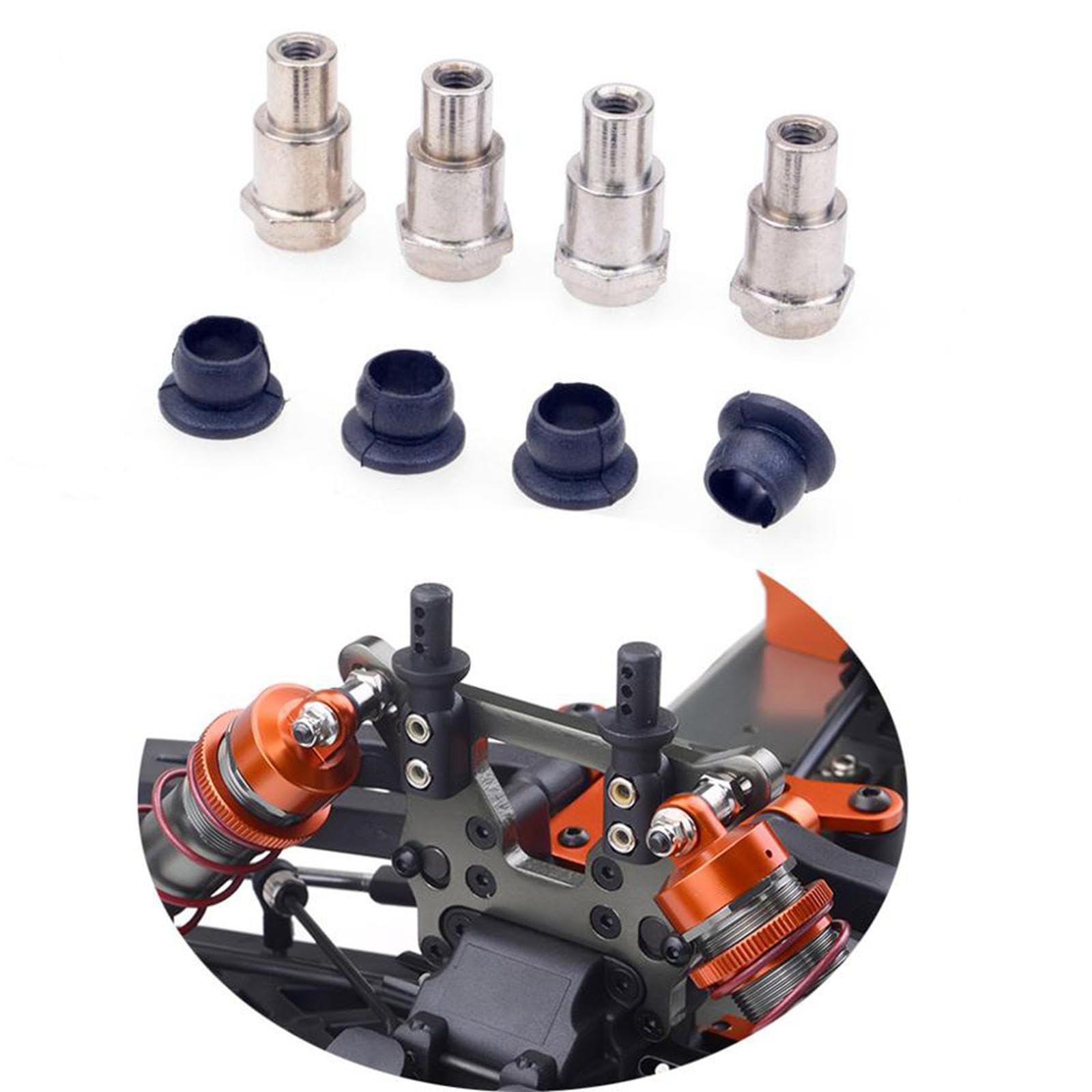 kowaku 3X 4 Shock Absorber Bushing 1/8 Vehicle Scale Accessories for Zd /8 RC Car