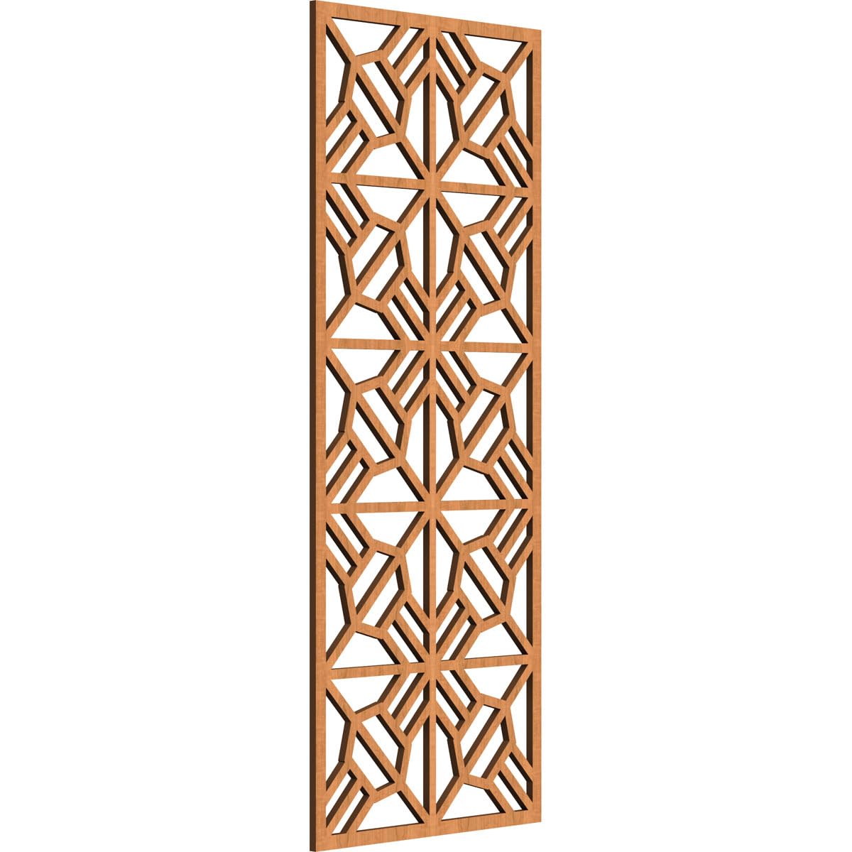 13 3/8"W x 34 3/8"H x 1/4"T Auburn Decorative Fretwork Wood Wall Panels, Cherry