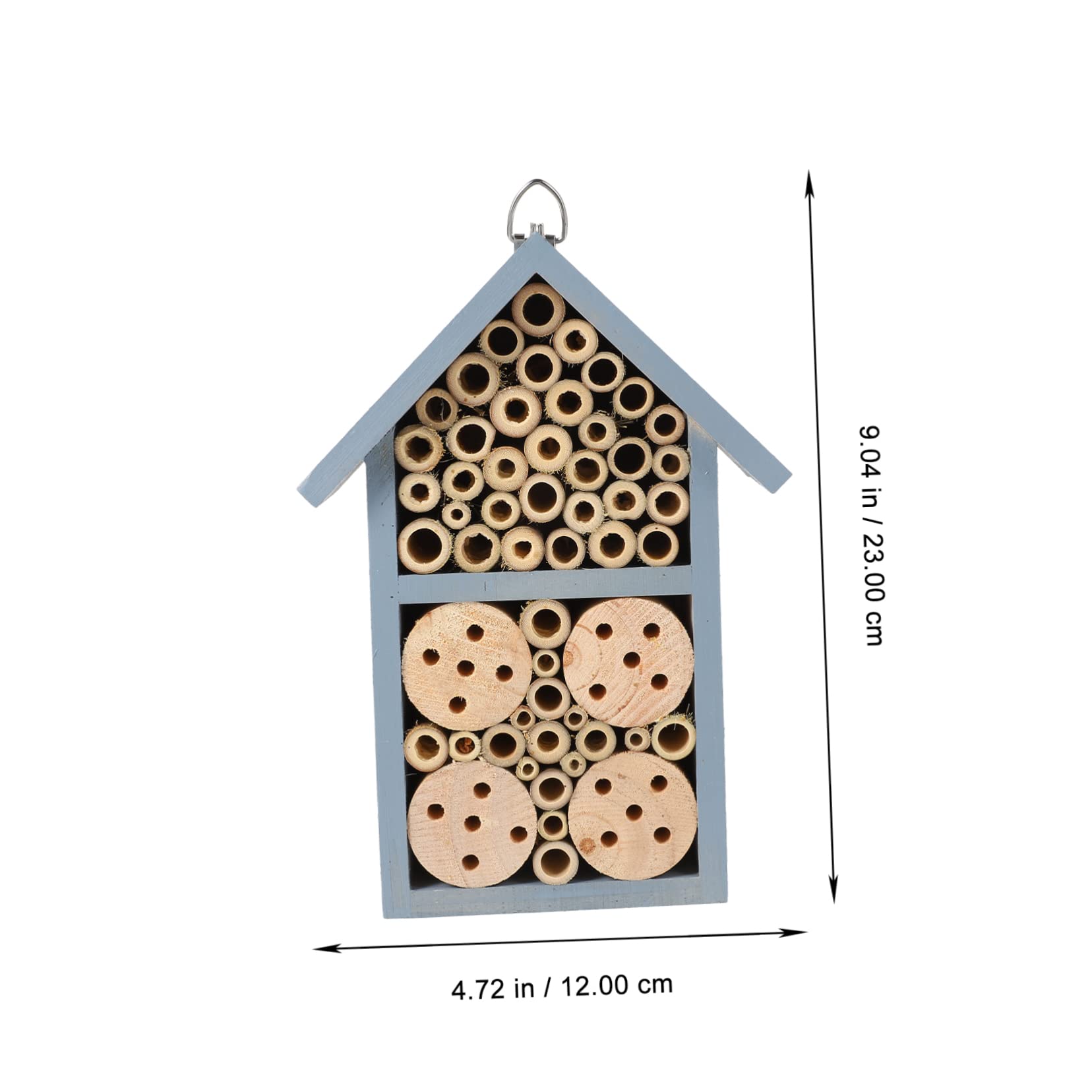 Bemaltes Bienennest mit Eisenhaken für Garten Wetterfestes Insektenhaus zur Überwinterung von Bienen im Außenbereich