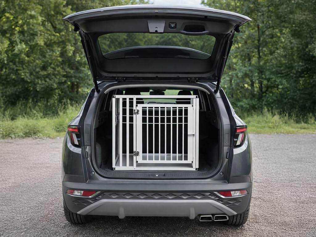 NK Trasportino per Cani con Porta e Serratura, Leggero e Resistente, Design Compatto, Montaggio Semplice e Veloce, Facile da Pulire, Spazioso e Comodo, Modello L (92 x 65 x 66cm)