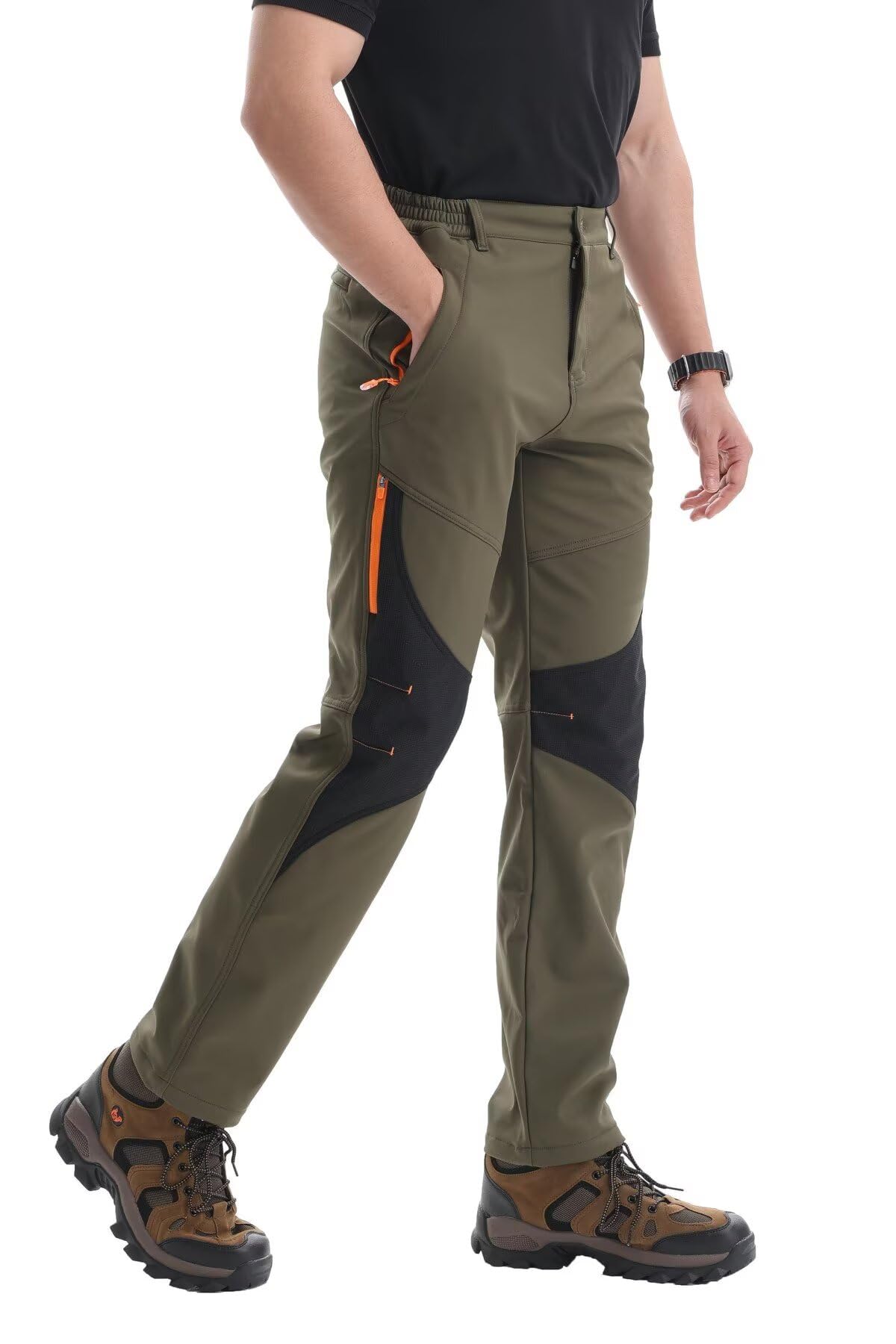 Pantaloni Trekking Uomo Softshell Invernali