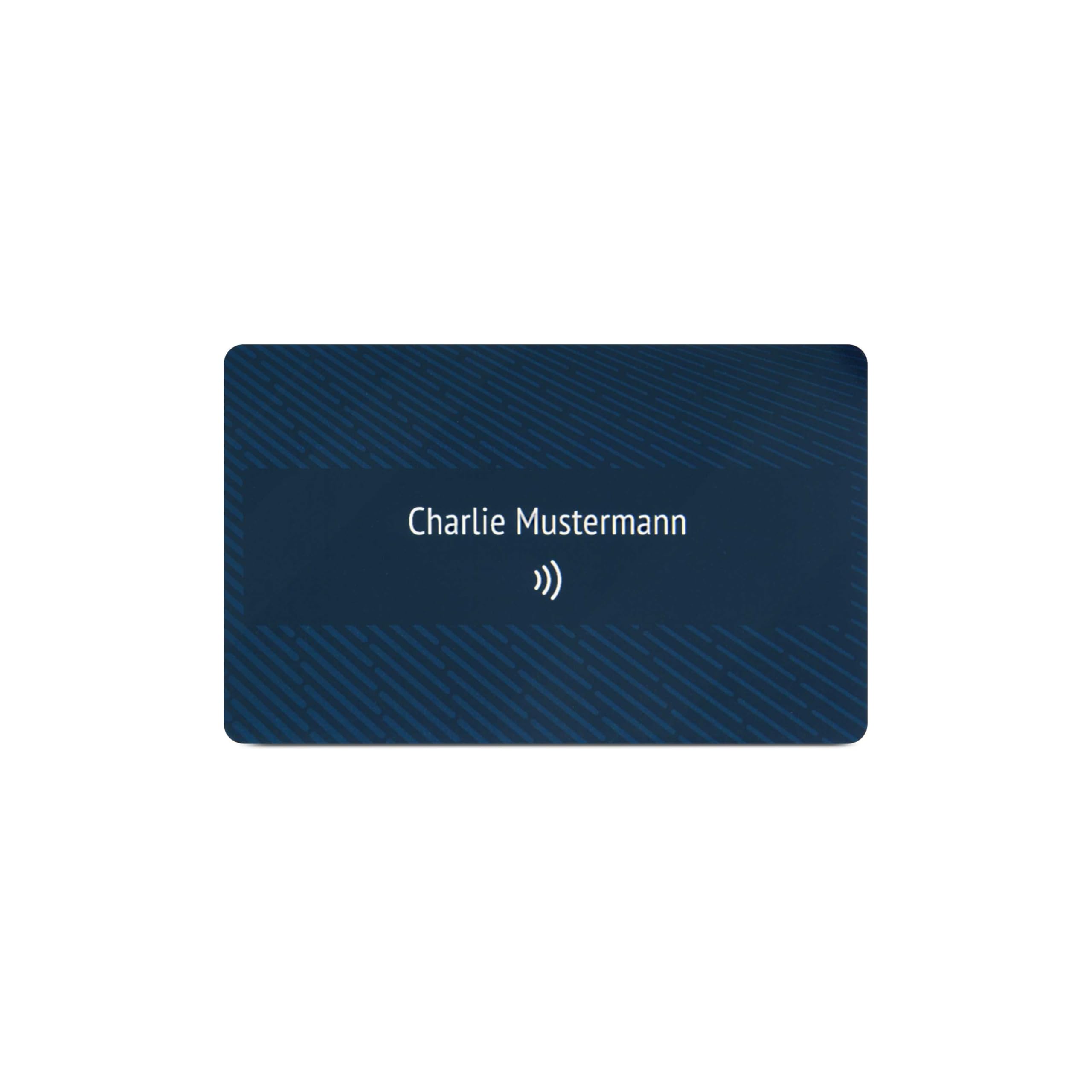 Personalisierte NFC-vCard, digitale Visitenkarte mit NFC, PVC, 85,6 x 54 mm