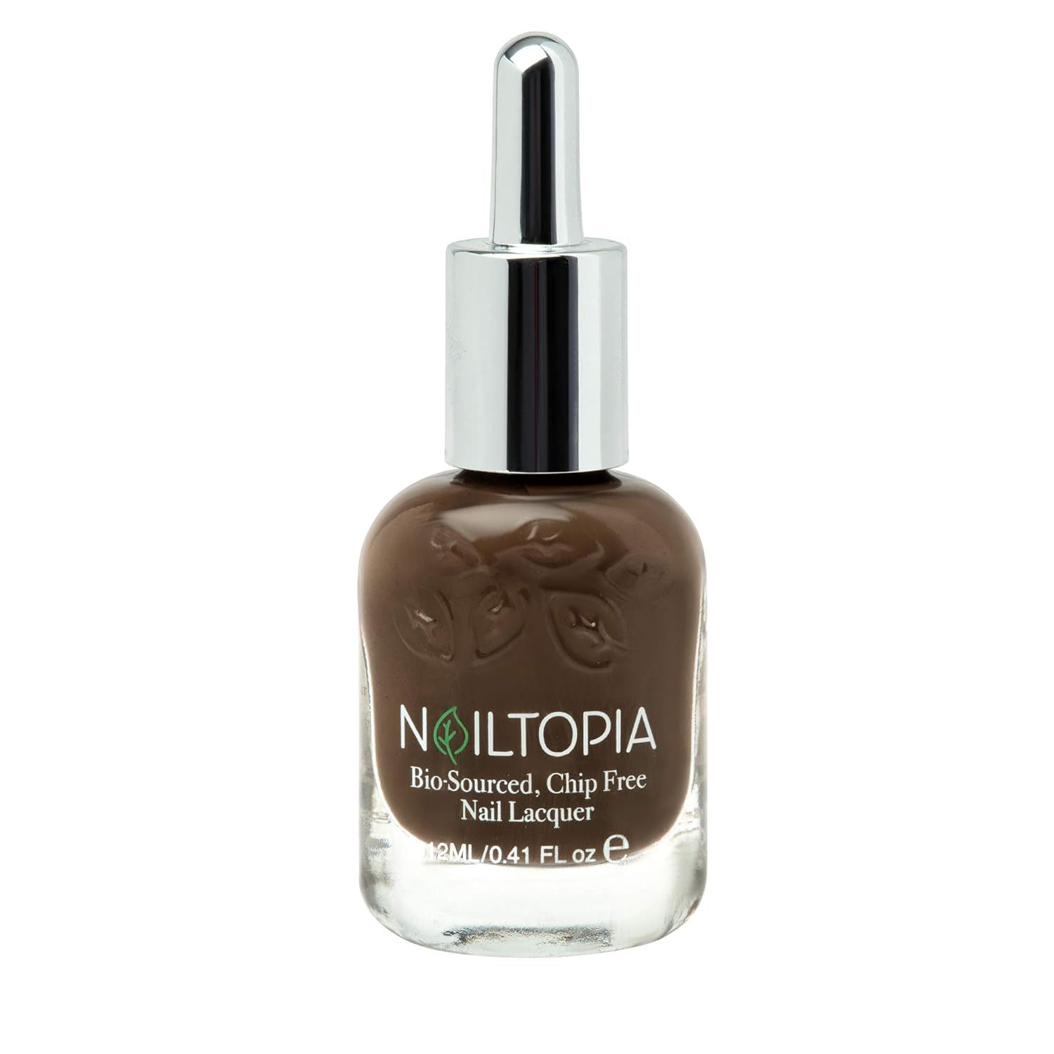 Nailtopia - Plant-Based Chip Free Nail Lacquer - Non Toxic, Bio-Sourced, Long-Lasting, Strengthening Polish - But First Coffee (Brown With Warm Undertones) - 0.41oz