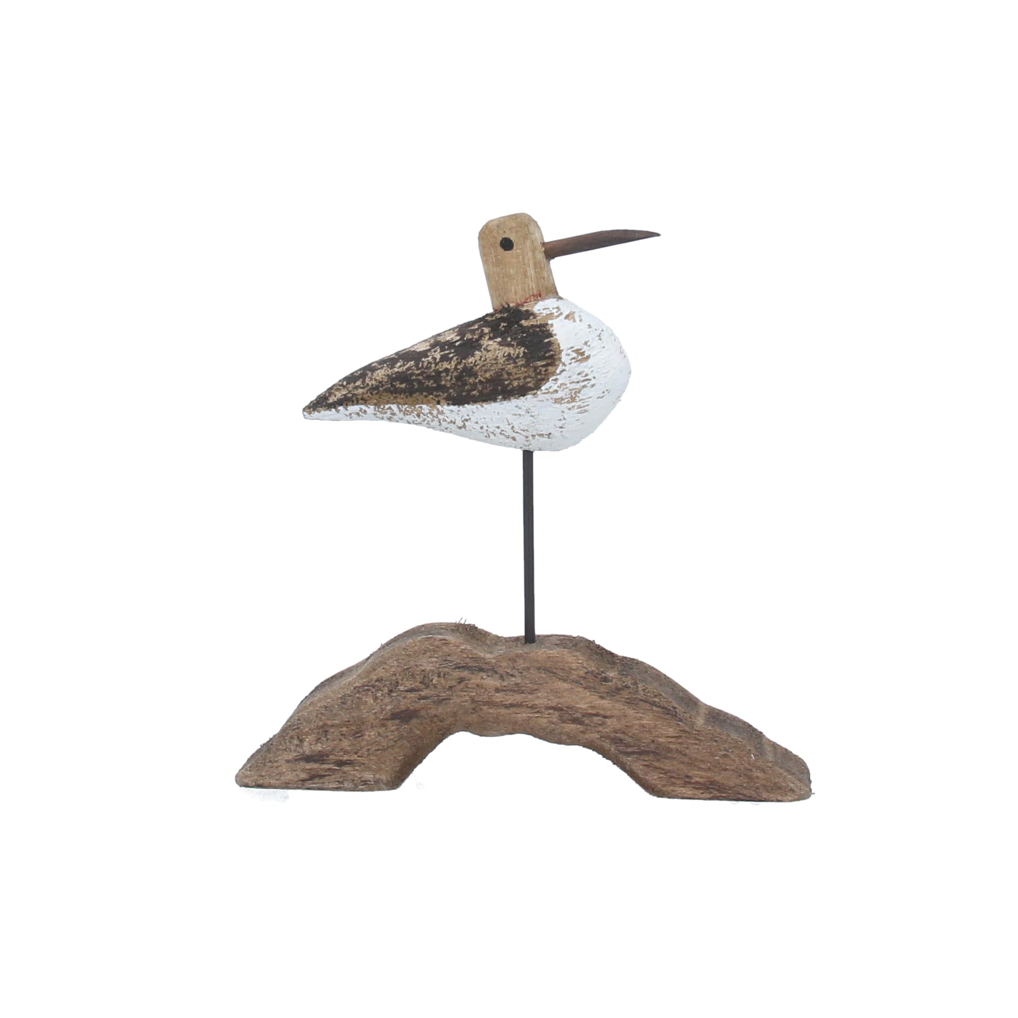 Gisela Graham White Rustic Wood Mini Seagull Ornament, Coastal Nautical Decor