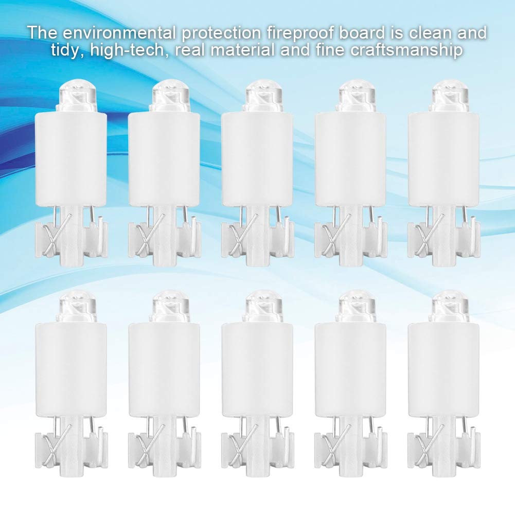 Bouton D'arcade, Accessoires de Bouton de Commutateur de Bouton de Jeu Vidéo D'arcade 10PCS avec la Lumière de LED, Résistance à l'usure Forte, équipée avec la Précision (Blanc)