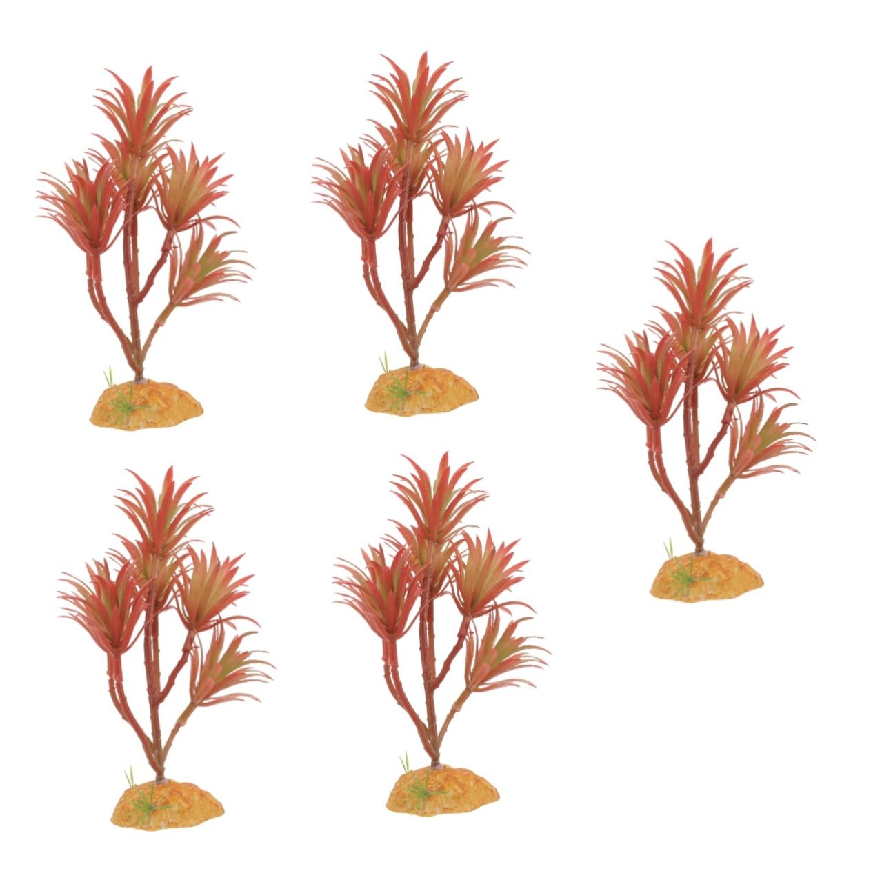 UPKOCH 5 Pezzi Set di piante simulato Acquari piante artificiali impianti habitat acquatico ornamento del serbatoio di pesce pianta acquatica falsa betta pesce plastica