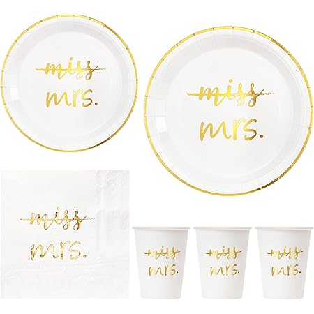 Wedding Mr And Mrs Gold Plates, Gold Wedding Party Decorations Dessert