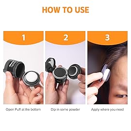 Abomet Root Touch Up Instantly Gray Hair Coverage Hairline Powder for Women & Men, Medium Brown for Concealing Hair Loss & Thinning Hair