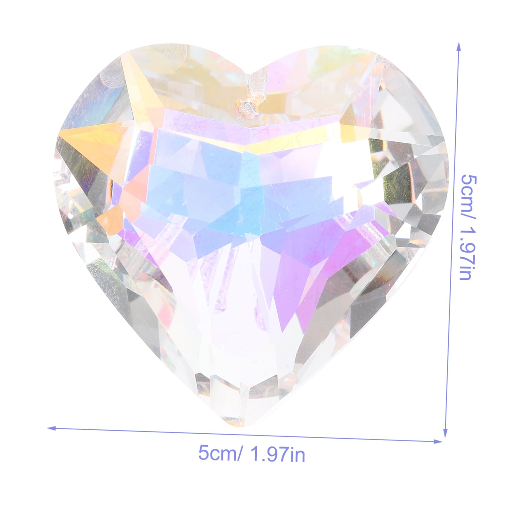 Toddmomy 5pezzi Ciondolo Cuore Trasparente Per Decorazioni Da Appendere Casa Prismi Decorativi Leggeri Per Feste e Occasioni Speciali