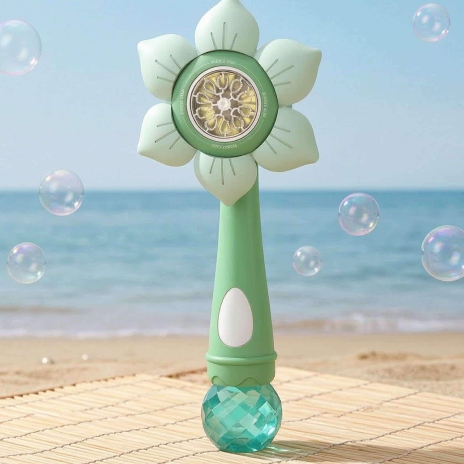 kowaku Soffia Bolle Automatico Portatile Multiforo Giocattolo Senza per attività Familiari All'aperto, Giardino, Feste, Verde