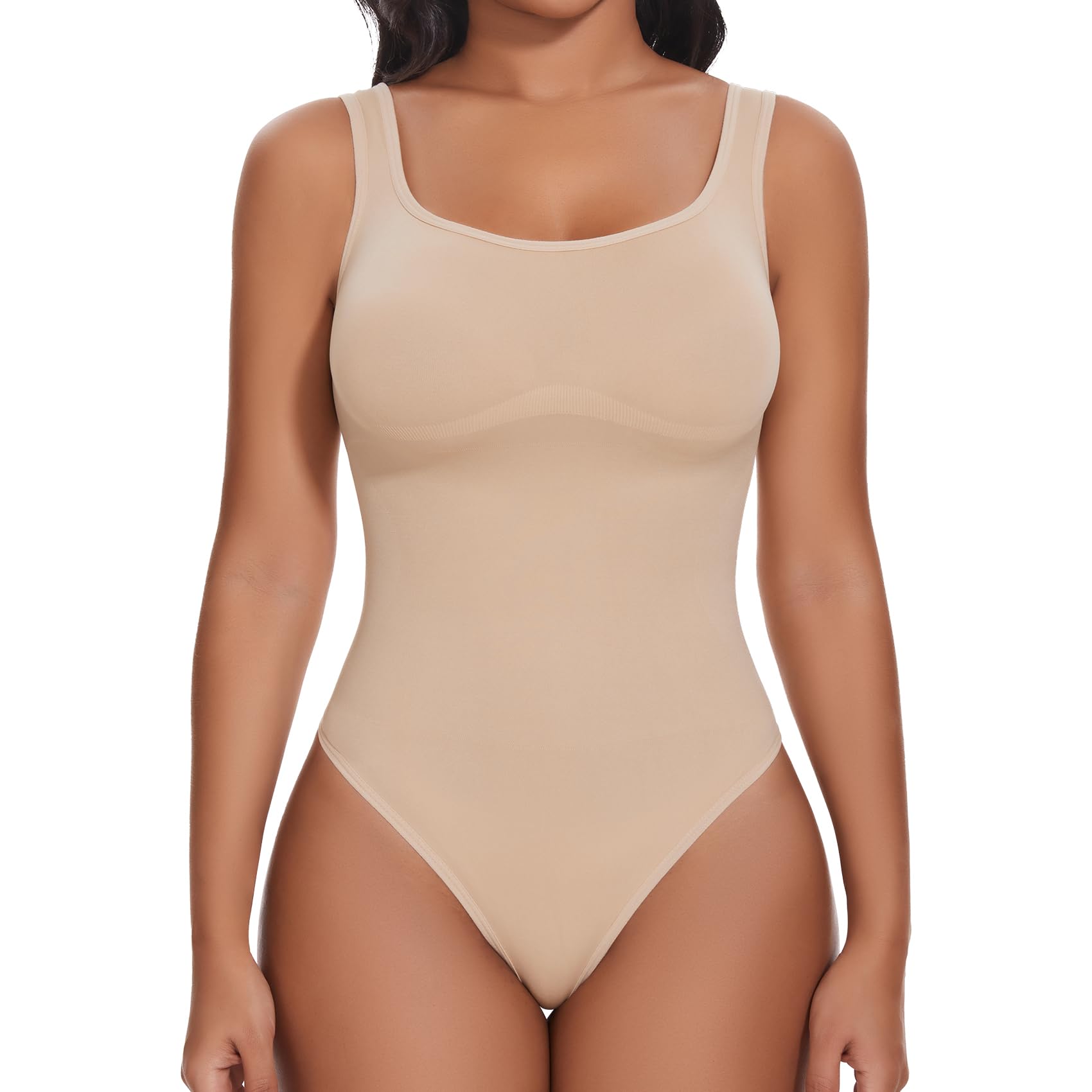 Joyshaper Shapewear Damen Body Tanga Tank Body Bauchweg Miederbody Bodys Shaper Rückenfreier Thong Bodysuit