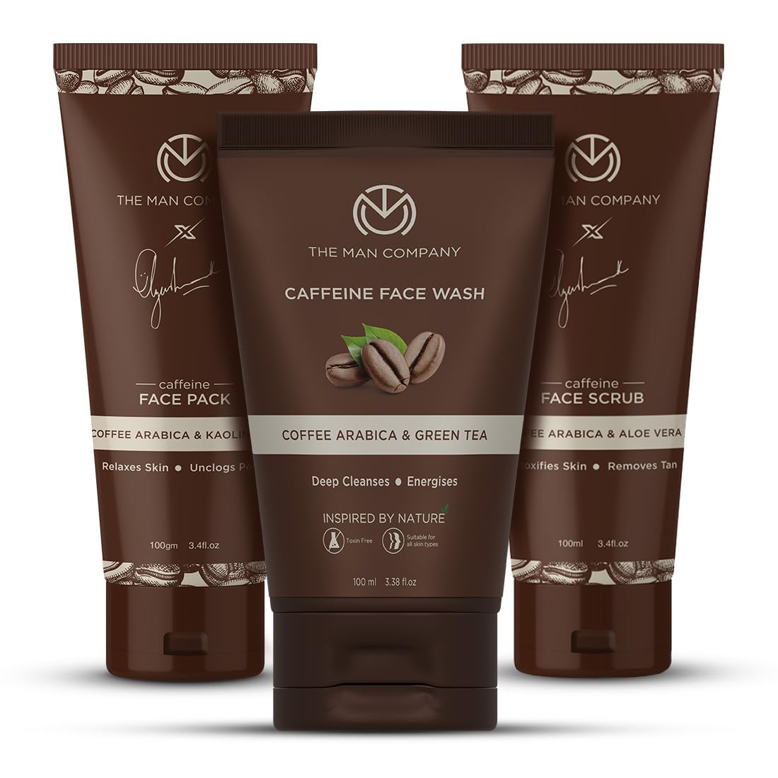 The Man Company Coffee Face Care Kit – Face Wash, Scrub & Face Pack