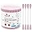 HOMEFOX Pink Cotton Swabs Spiral - 200 Count Organic Cotton Buds Double Side Tightly Wrapped Cotton Tips Paper Stick Soft Gentle Lint-Free Cruelty-Free, Round & Spiral (Pink)