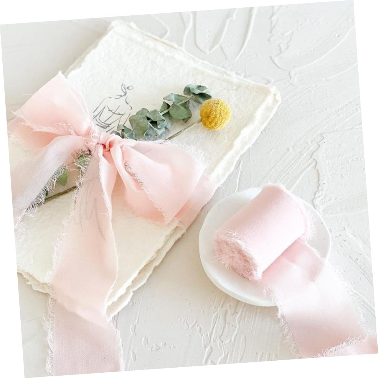 HOMSFOU 8rollen Blütenbänder Für Hochzeiten Von Handgerissenem Fransigem Chiffon Vielseitige Deko-bänder Für Blumensträuße Und Bastelprojekte Pro Breit