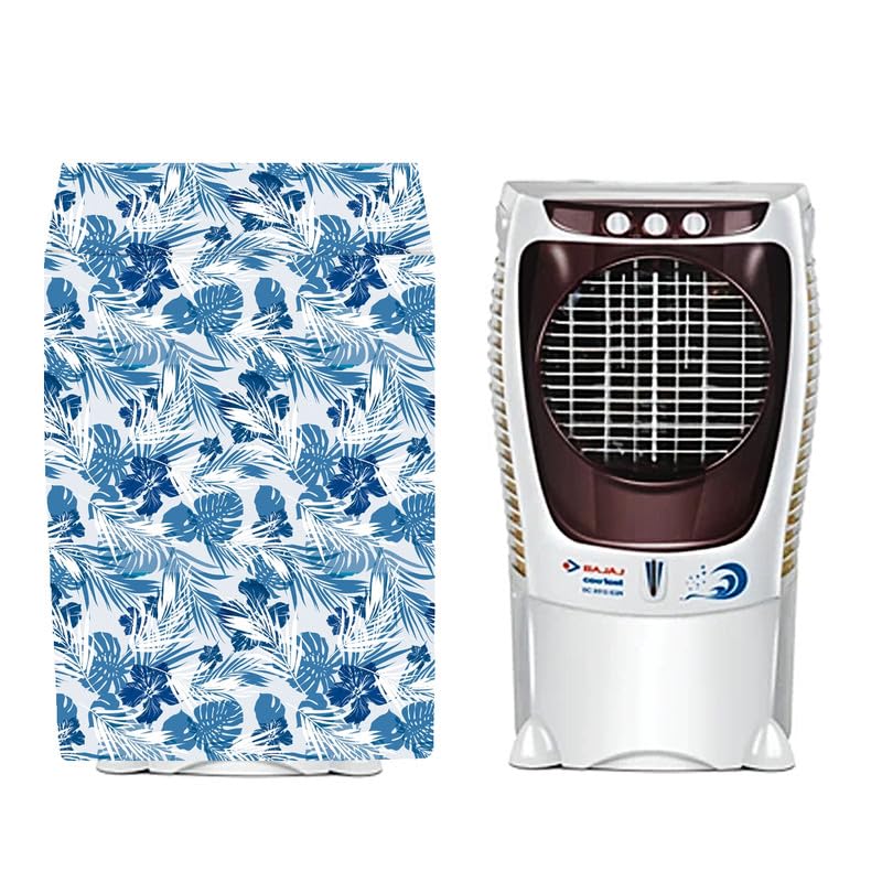 Image of Cooler Cover Compatible For Bajaj PX 100DC 43L Room Air Cooler Waterproof, Dustproof, Size (HxWxD) 112X45X61 Cm, Leaf Design.