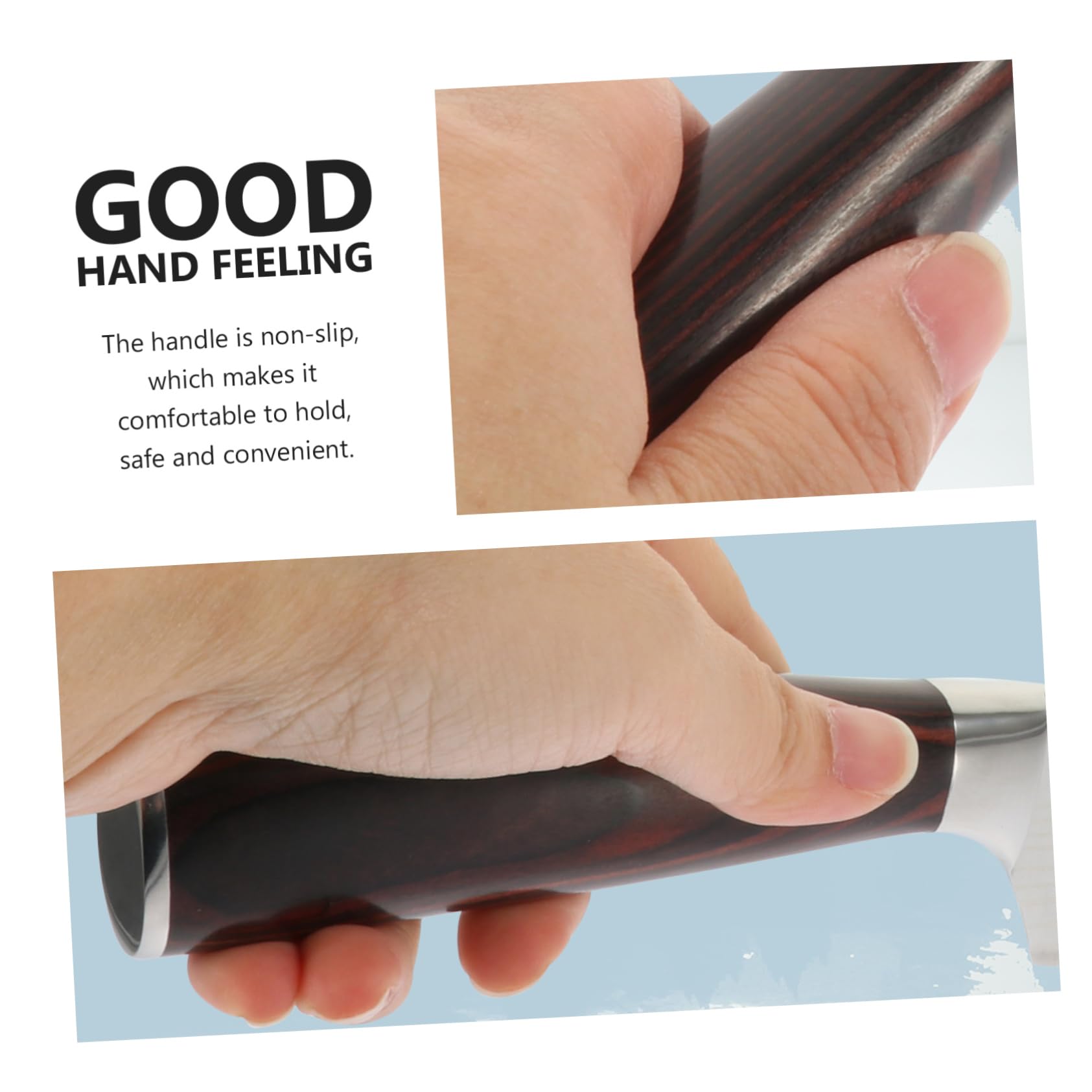 LABRIMP Cuchillo de Cocina Japonés Profesional Cortador Multiusos de Madera y Acero Mango Antideslizante para Cocina en Casa y Restaurantes