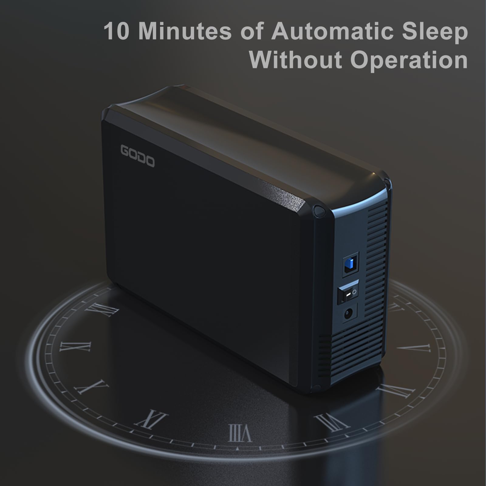 GODO 3.5 pollici Dual Bay Hard Drive Enclosure,USB3.0 a 3.5 pollici SATA HDDs External Enclosure,Modalità RAID 0/1/JBOD/PM,Docking Station per disco rigido RAID max 40TB,Alluminio