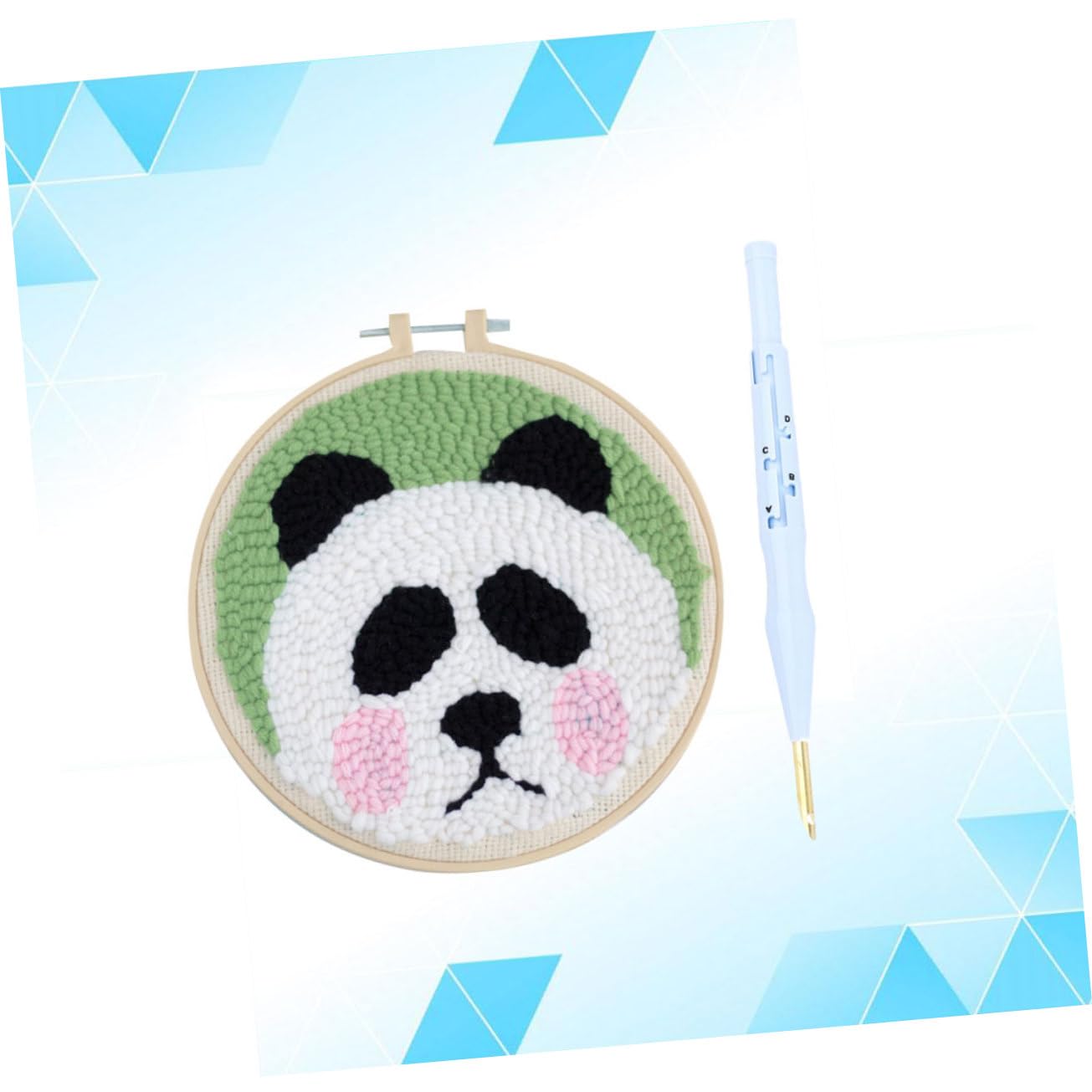 DIYEAH 2sets Strumenti Per Ricamo Kit Di Punch Needle Per Principianti Con Thread Colorati e Design Panda Per Attività Creative Per Ragazzo Ragazza e Adulti