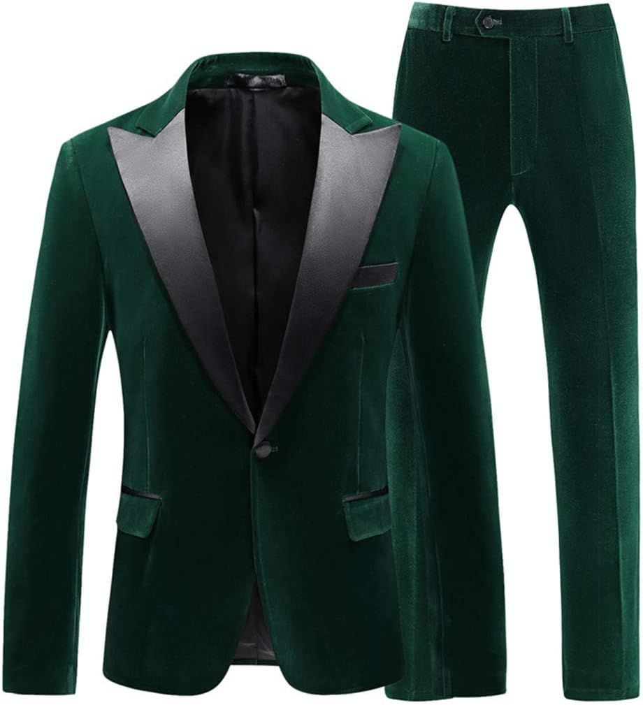 Generisch Sakko Blazer En Velours Pour Homme - Coupe Ajustée - Veste D