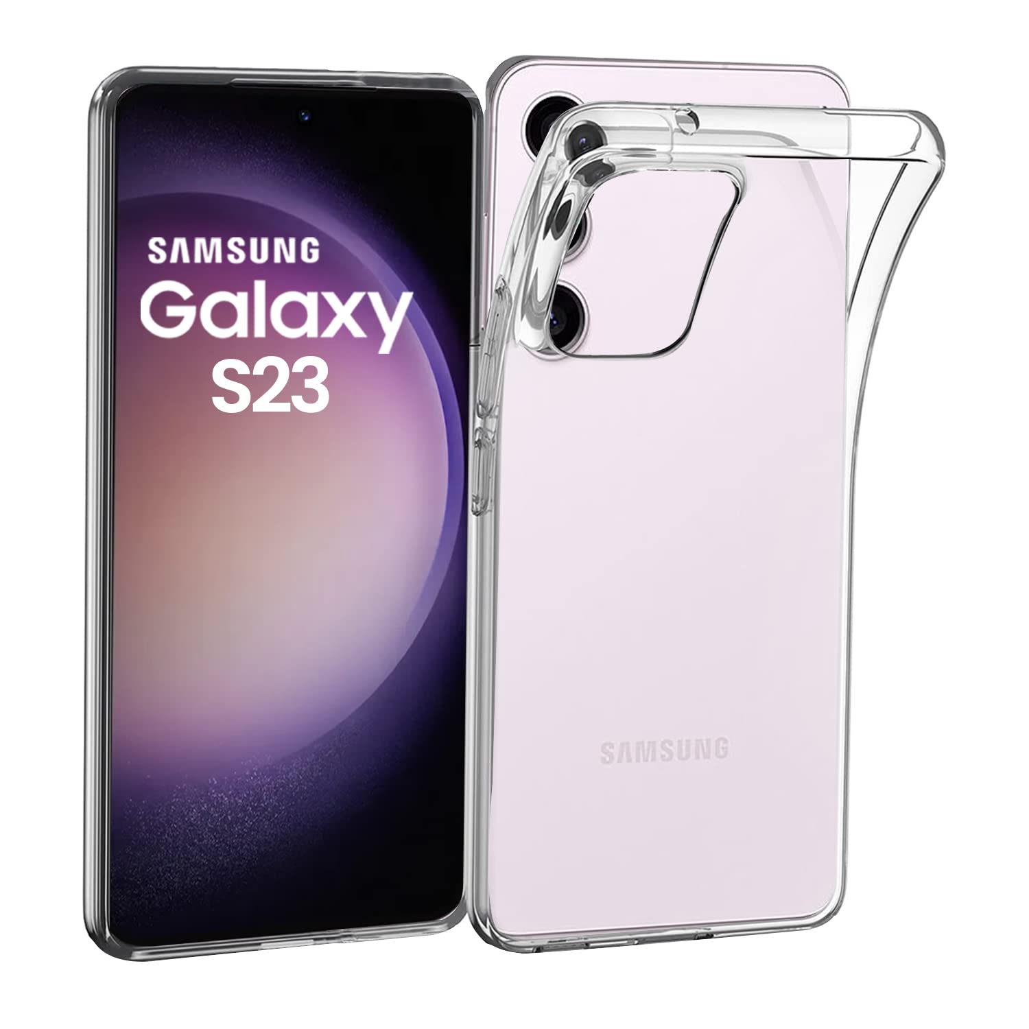 DN-Technology Case for Samsung Galaxy S23, Galaxy S23 Clear Case Crystal Clear Transparent TPU Gel Bumper Phone Case Cover For Samsung Galaxy S23 (Clear)