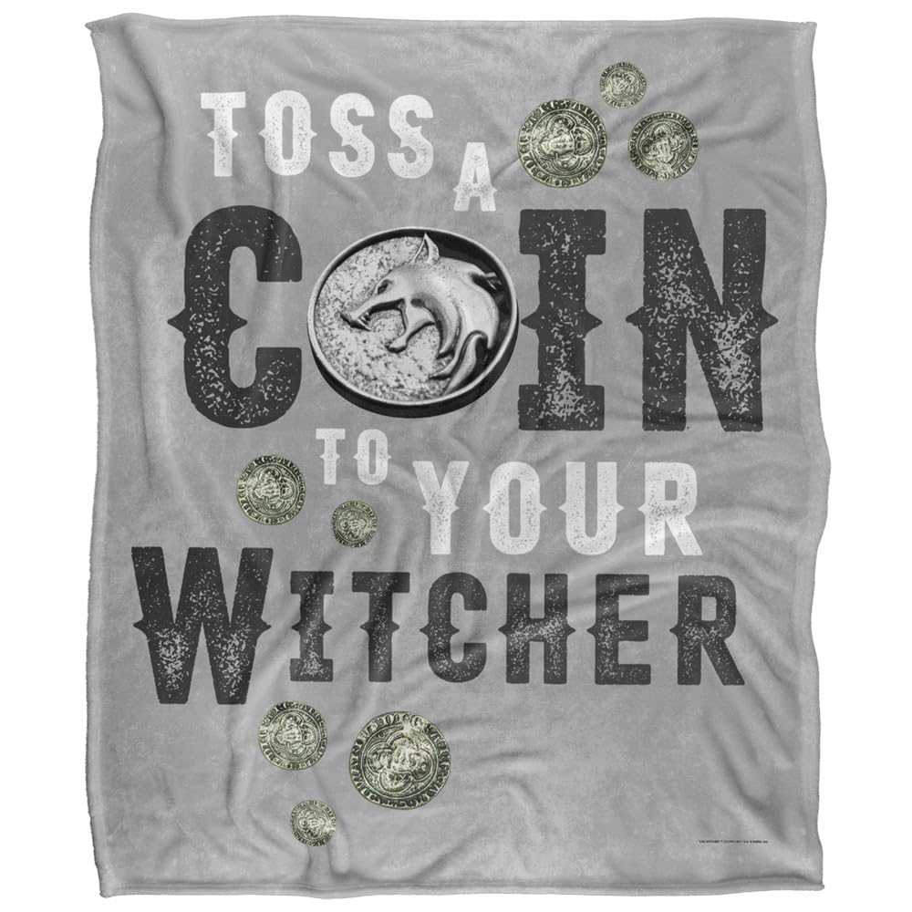 The Witcher Toss A Coin To Your Witcher Silky Touch Super Soft Throw Blanket 152 X 127 Cm, White