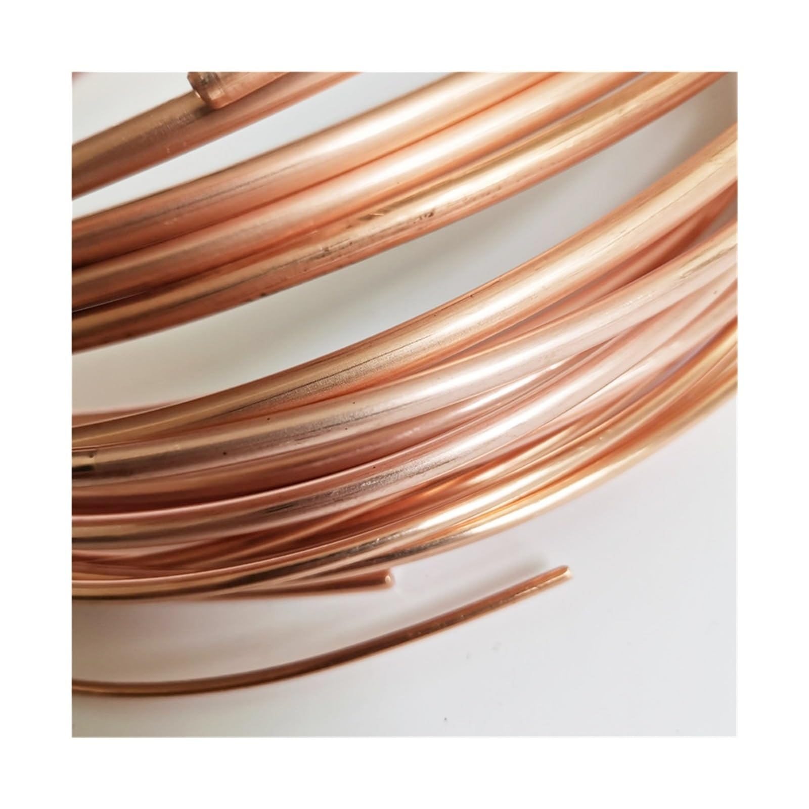 yaoqijie 10m T2 czerwona cewka miedziana 2/3/4/5mm rura miedziana klimatyzacja rura miedziana miękka rurka 99.9% T2 miedź DIY chłodzenie lasting (Color : OD 5 x T 0.5)