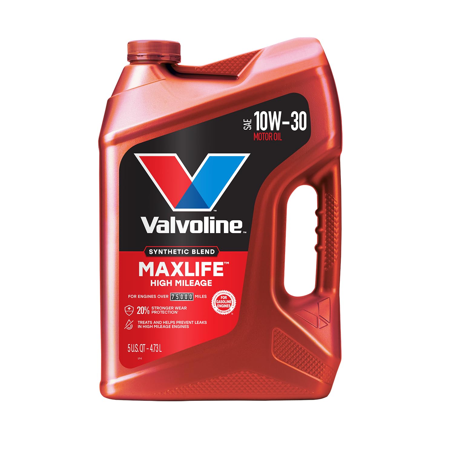 Valvoline High Mileage with MaxLife Technology 10W-30 Synthetic Blend Motor Oil 5 Quart