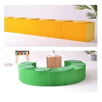 ihpaper アコーディオン折り畳み式ペーパースツールソファチェア Amazon.co.jp: ihpaper 家具柔らかい座席現代デザイン