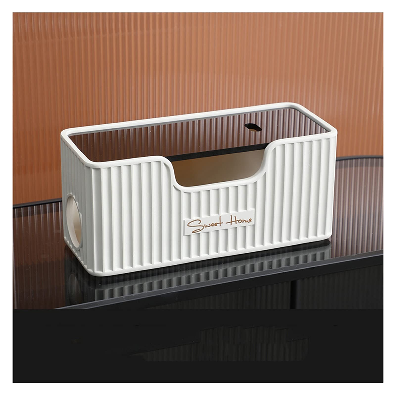 Kabelmanagement-Box Leichte Luxus-Kabelmanagement-Box Kabelmanagement-Buchsengehäuse Desktop-Aufbewahrung Steckdosenleiste Anti-Staub-Box, geeignet zur Aufbewahrung von Ladegeräten und Steckdosenlei