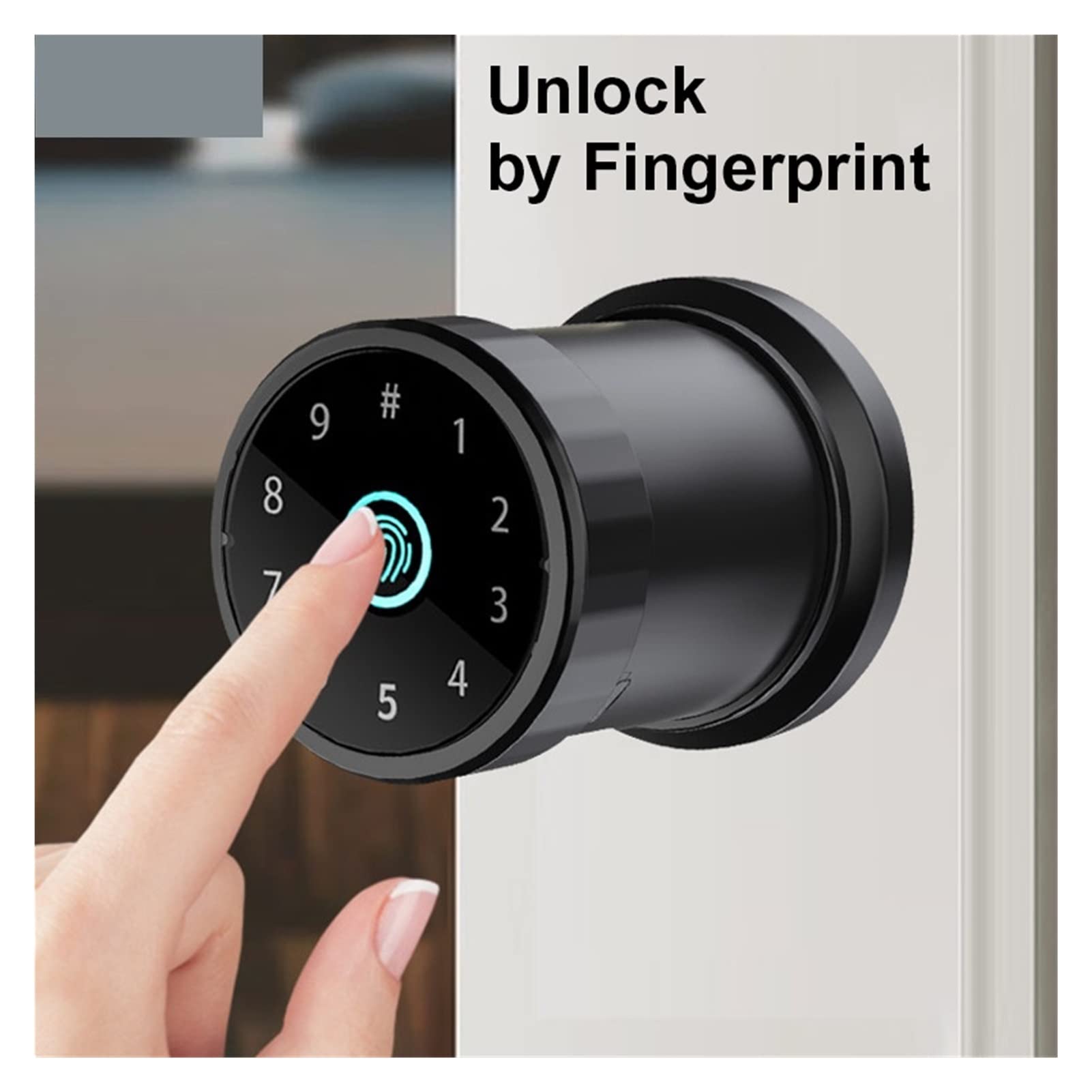 VChics Serratura intelligente per porte, Blocco elettronico for bluetooth intelligente for smartlife sferico interno interprint di blocco ingresso senza chiave