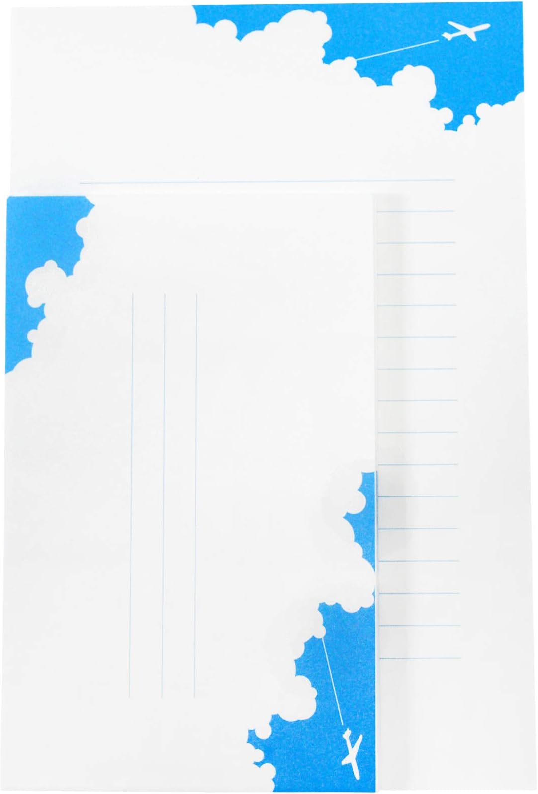 Frontia Writing Stationery Paper Letter 20 Sheets and 10 pcs Envelopes 5.1"x7.9" Japan Import (Blue Sky)