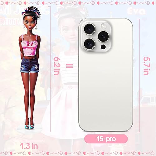 Miniatura 9 de PainZieteg Muñecas de vestir magnéticas, muñecas de papel de princesa magnéticas, muñecas de vestir magnéticas para niñas de 4 a 7 años de edad,