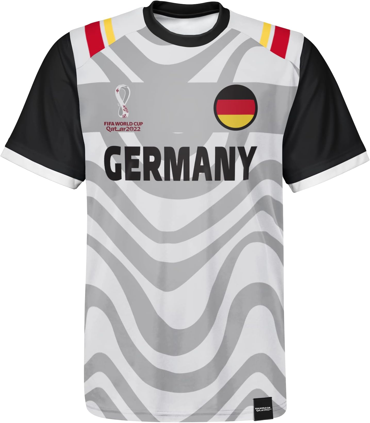 Outerstuff Kids' FIFA World Cup Classic Third Jersey – Long Sleeve, Raglan Sleeve, Sublimated Print, Unisex