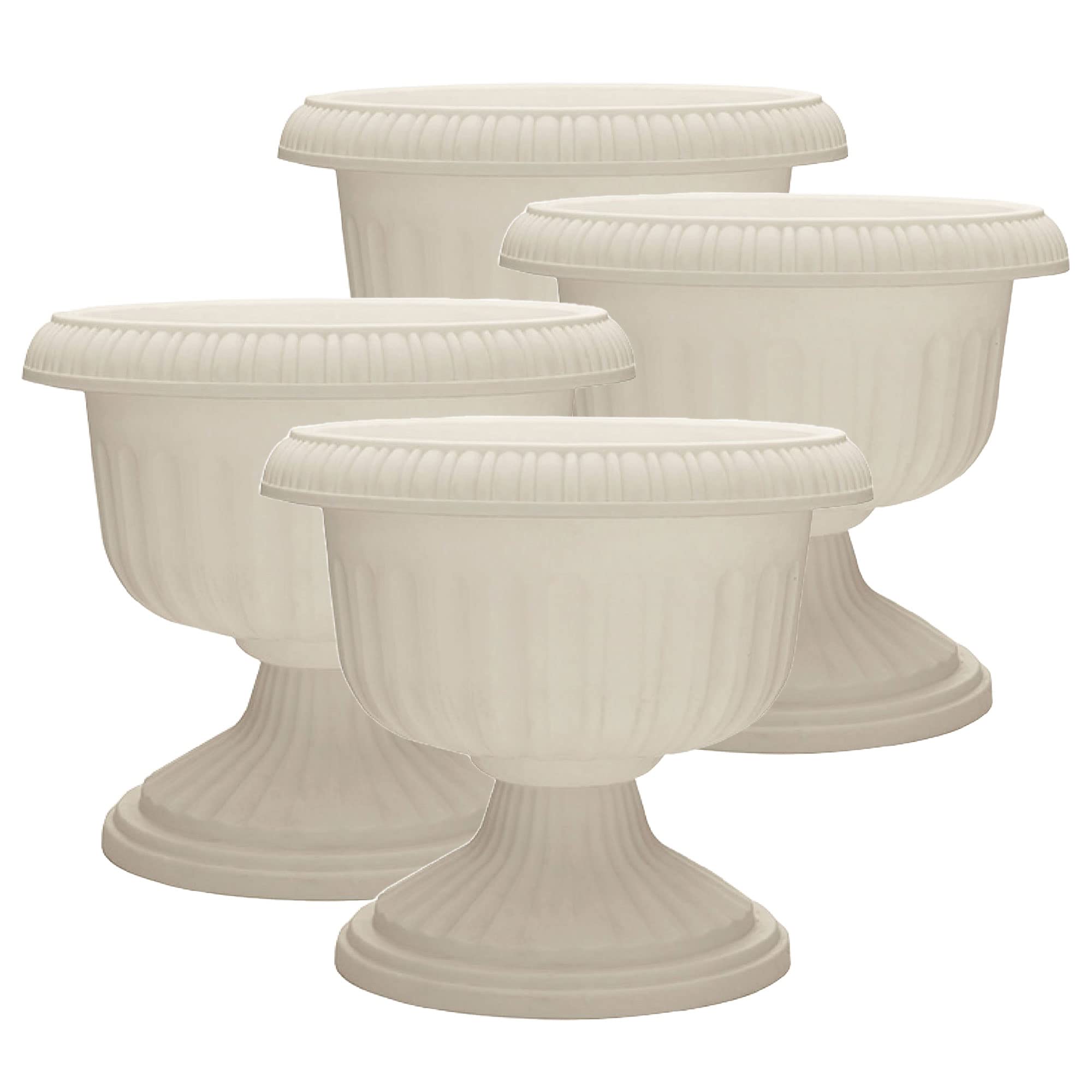 Amazon.com : Southern Patio Dynamic Design 18 Inch Outdoor Home Grecian Urn  Versatile Planter Pot for Entryways and Backyard Patios, White (4 Pack) :  Patio, Lawn & Garden