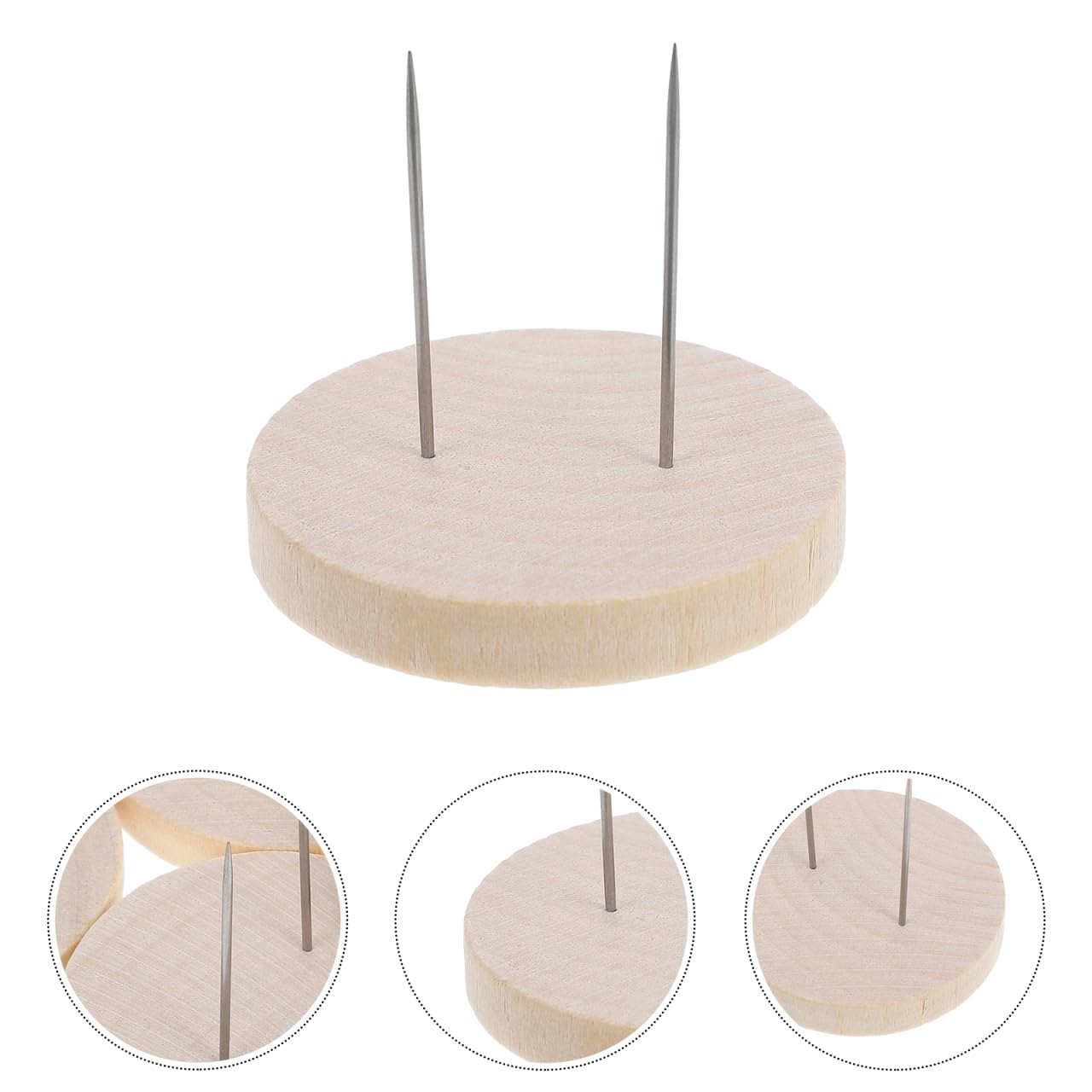 PRETYZOOM Supporto per Amigurumi in Legno, Set da 4 Doppi Aghi, Base Resistente per Uncinetto e Peluche