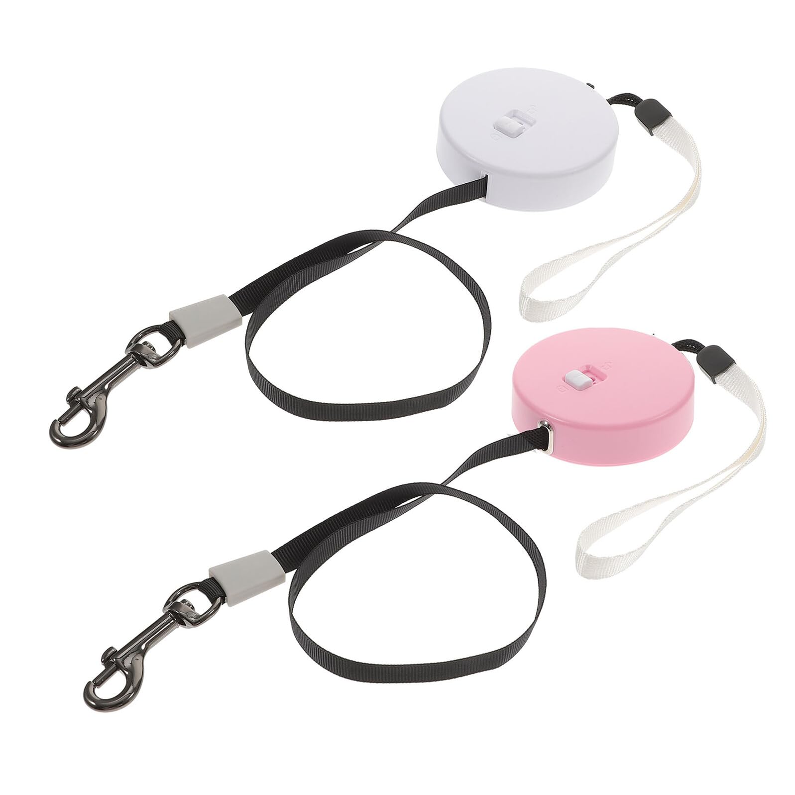 SHINEOFI Guinzaglio Retrattile Automatico 2 Unità per Cani e Conigli Leggero e Regolabile, con Cinturino da Polso, per Passeggiate e Ambienti Affollati