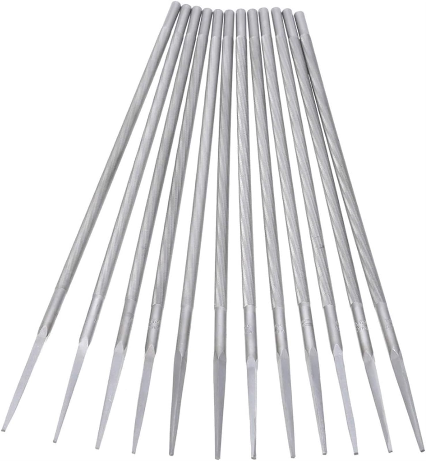 Metalowy pilnik z tarnikiem, zestaw pilników igłowych, 12 szt. Pilników do pił łańcuchowych 5,2 mm okrągłe pilniki do ostrzenia Ostrzałka 3/8 cala Piła łańcuchowa Pilniki do drewna Narzędzia ręczne Wy
