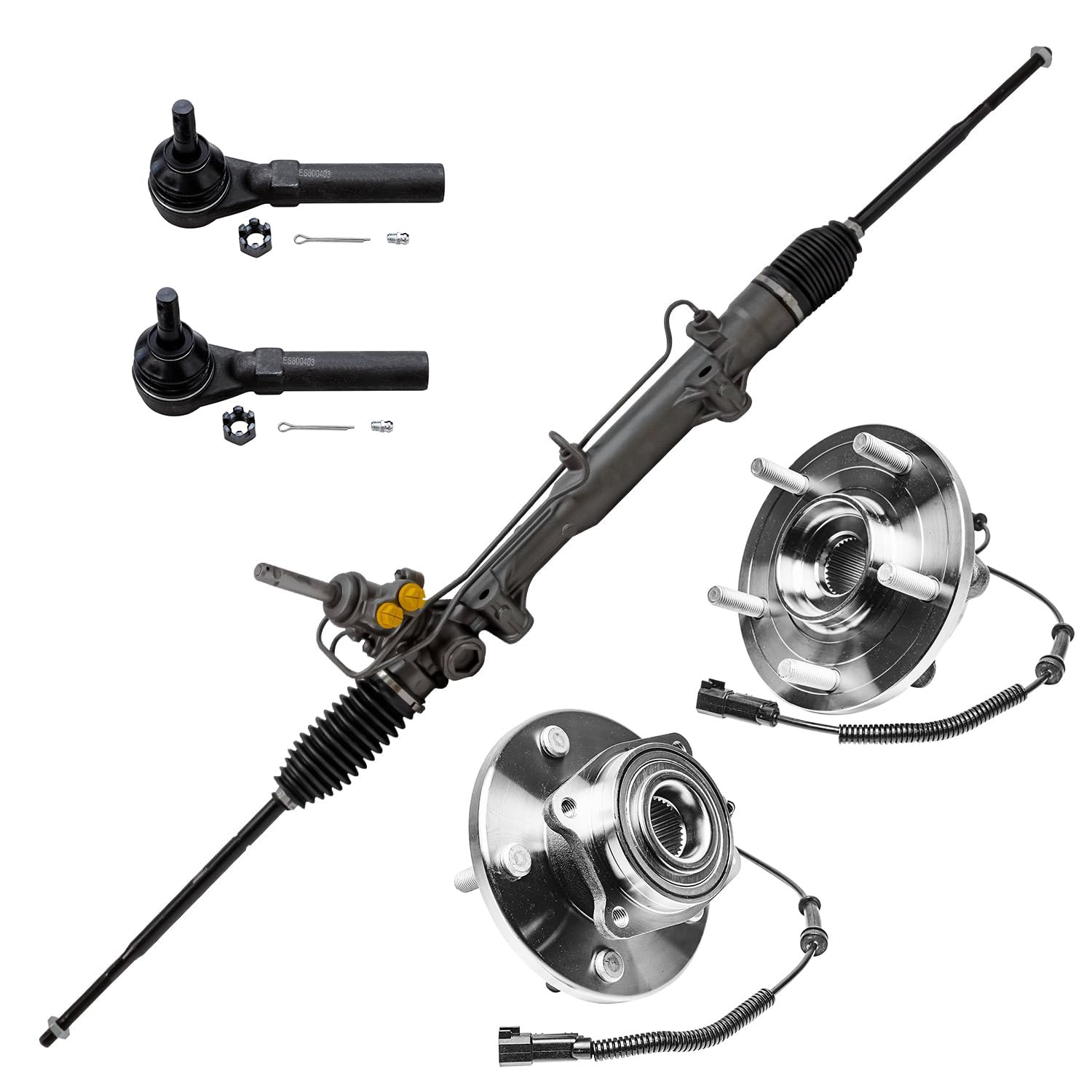 Detroit Axle - Steering Rack Hub Bearings Kit for 2011-2016 Grand Caravan