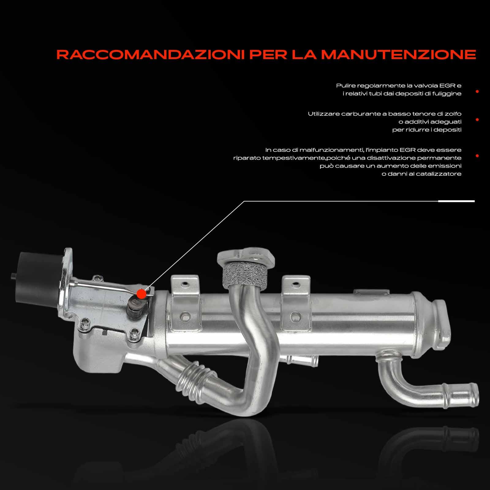 Frankberg Ricircolo dei gas di scarico del radiatore della valvola EGR | 03G131512AL; Compatibile con: A4 8EC, A6 4F2, A6 Avant 4F5, A4 Avant 8ED