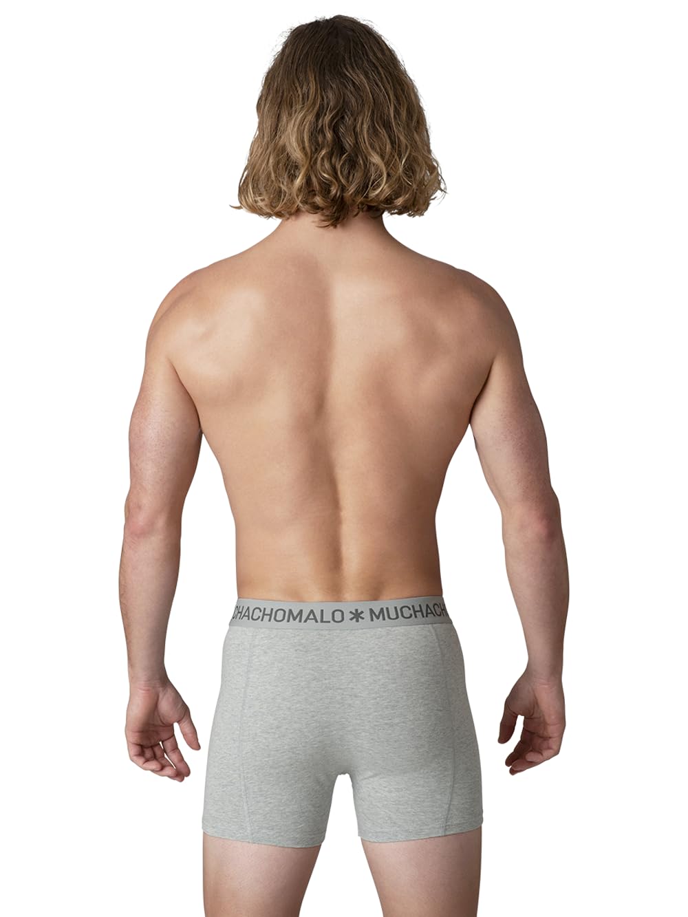 Muchachomalo Uomo Boxer 10-Pack, Tinta Unita, Cotone, Fascia Elastica