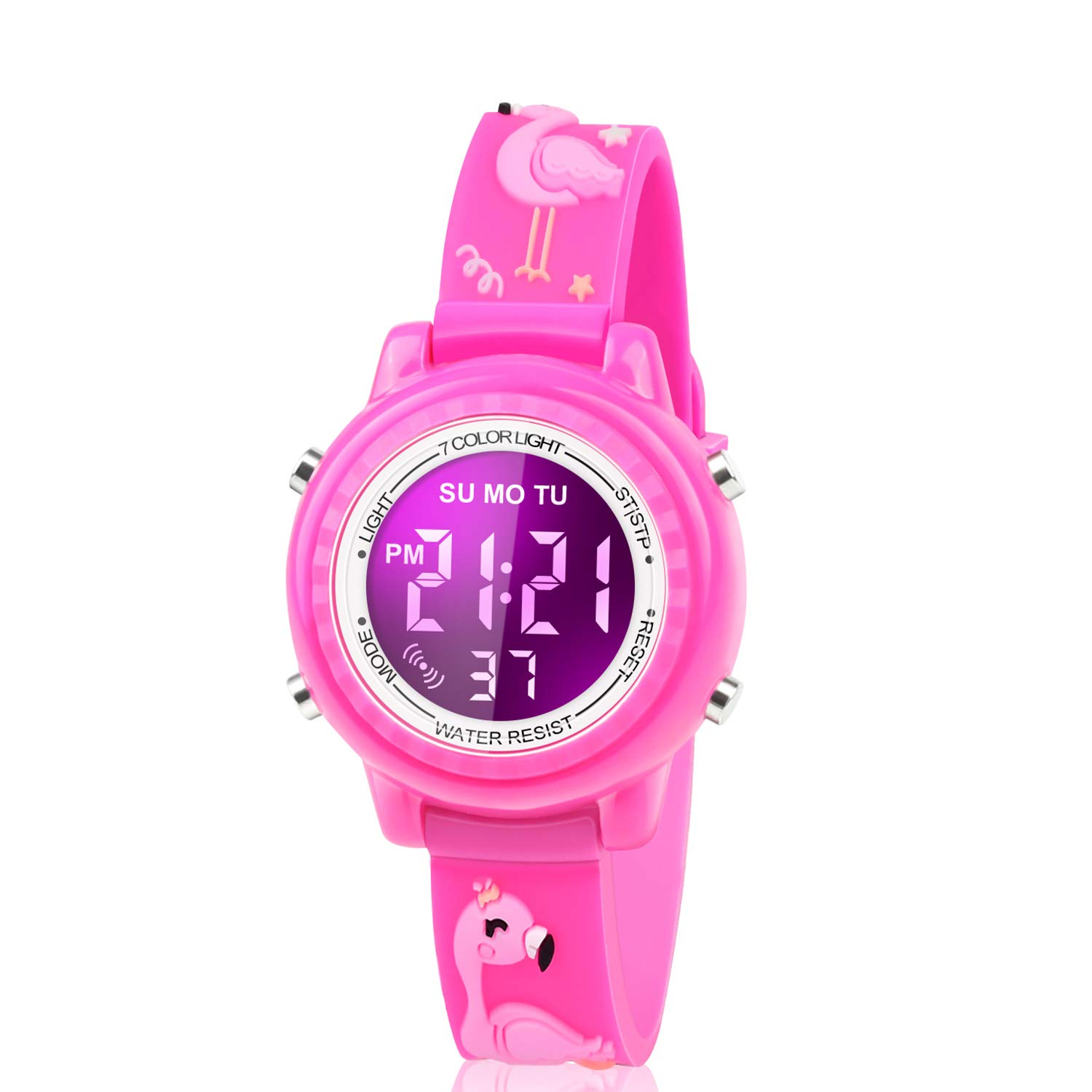 Viposoon Waterproof LED Kids Watches with Alarm - Kids Toys Gifts for Girls Age 3-10