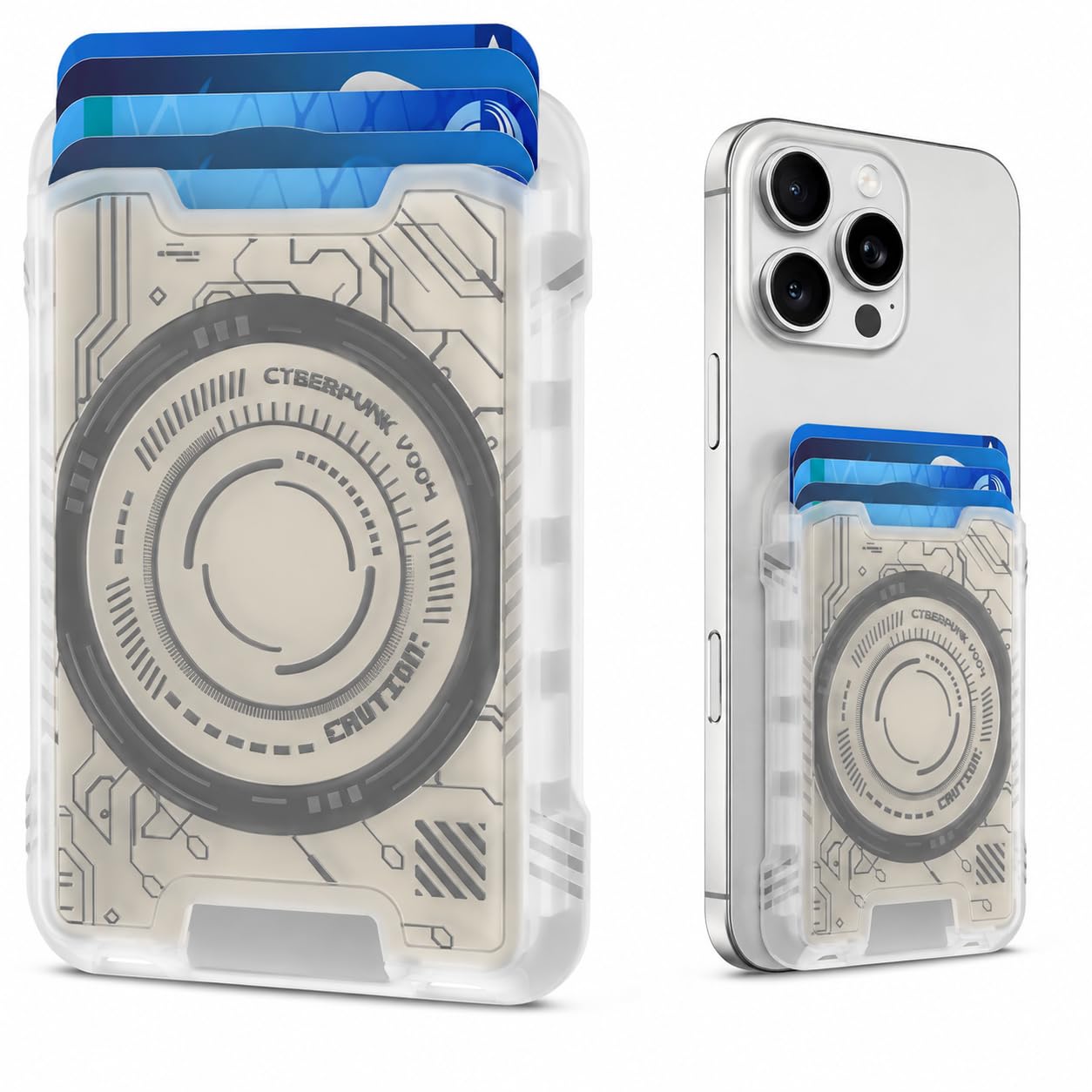 for magsafe wallet, strong magnetic wallet for iphone&android, 1-3 phone card holder compatible with popsockets