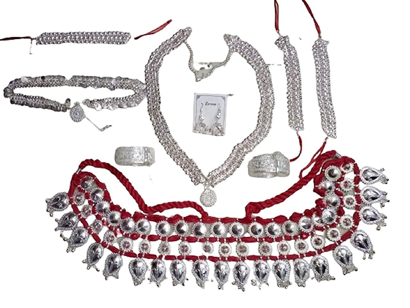 BHARATANATYAMWORLD Odissi Classical Dance of Odisha Full Jewellery Set (Silver) For Women (B0B6CJBQDR) Amazon Price History, Amazon Price Tracker